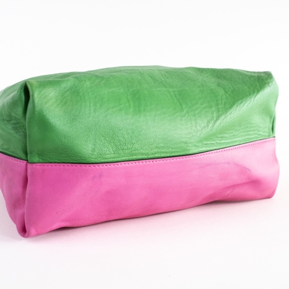 3.1 Phillip Lim Accessories Two-Toned Prism Tote Bag Pink Green $595 - Picture 10 of 15